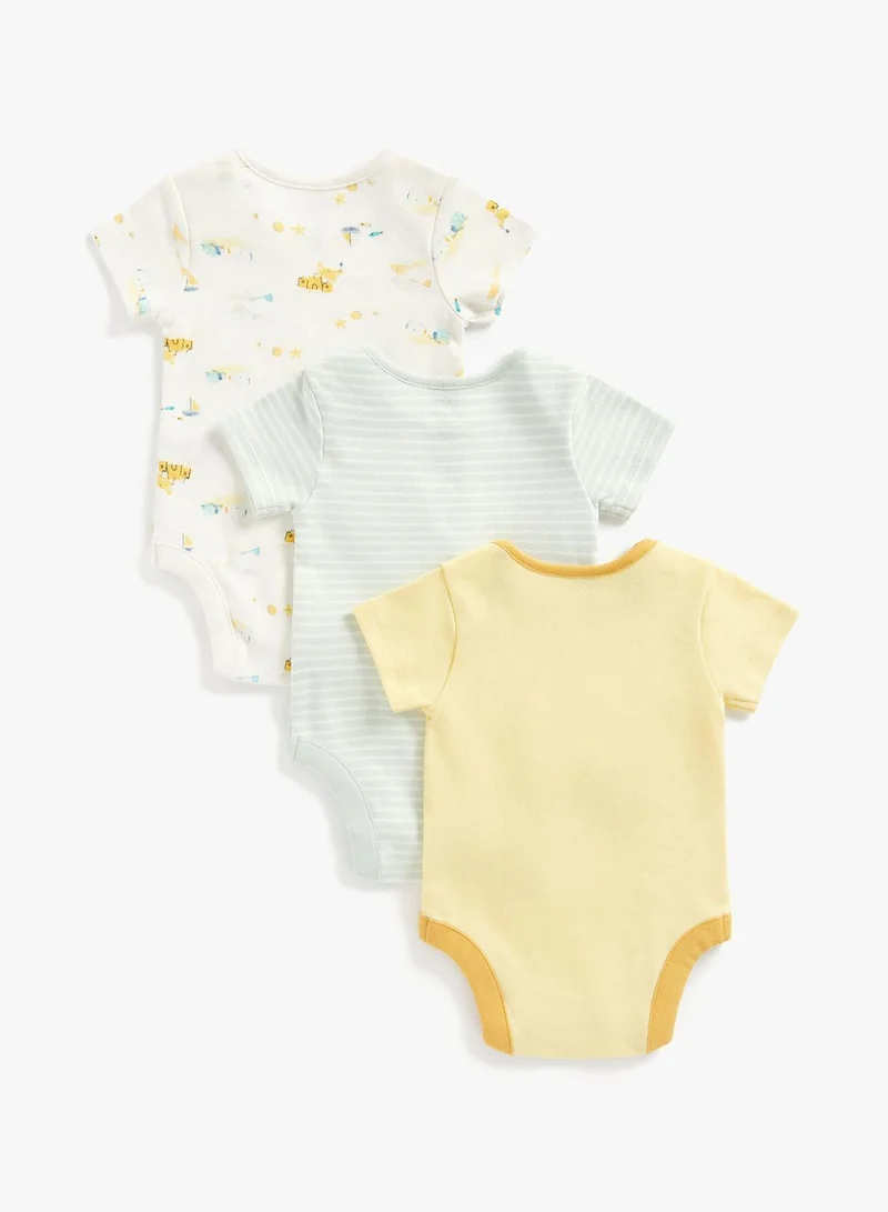 mothercare Infant 3 Pack Assorted Bodysuit