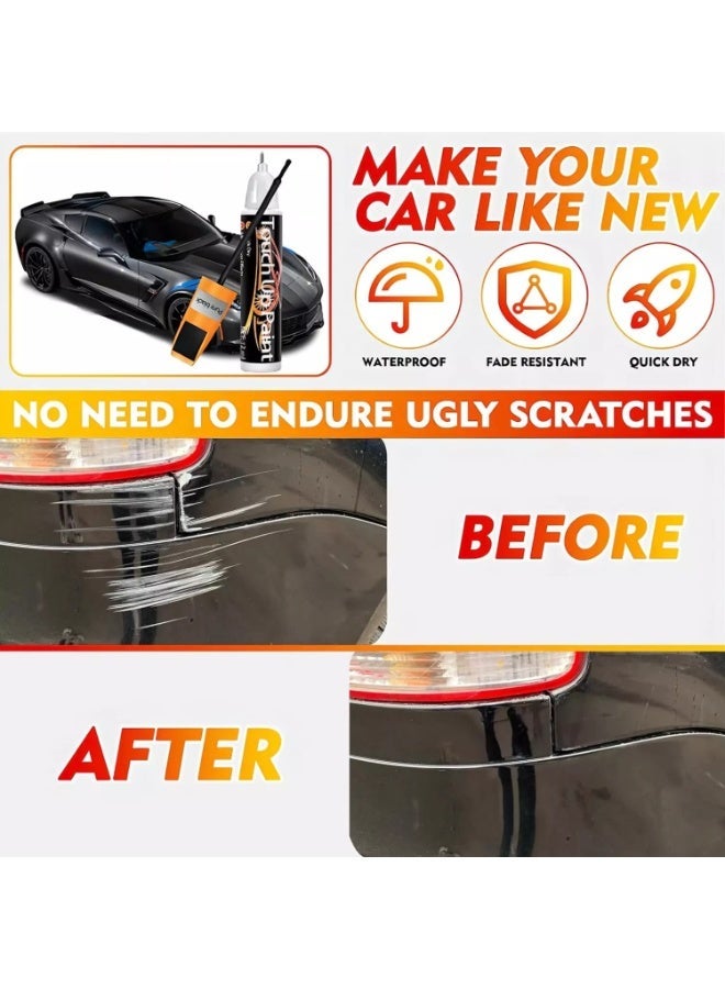 طلاء تصحيح للسيارات، مزيل خدوش السيارات السريع والسهيل للخدوش العميقة، تصليح خدوش طلاء السيارات ثنائي الاستخدام للمركبات، طلاء آلي لمسح خدوش السيارات، أسود - Image 3