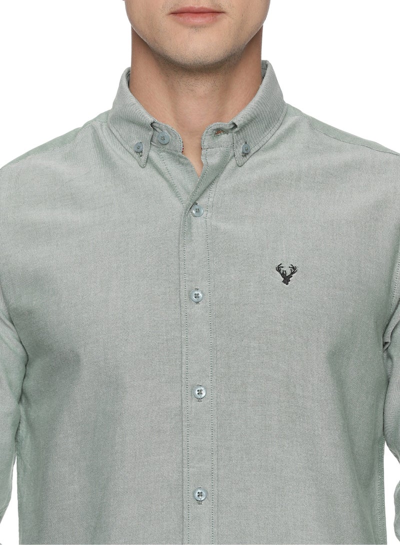 U.S. ELK Men's Button Down Shirt | Casual Slim Fit Shirt | Long Sleeve Oxford Shirts For Men | Smart Fit Cuff - Image 5