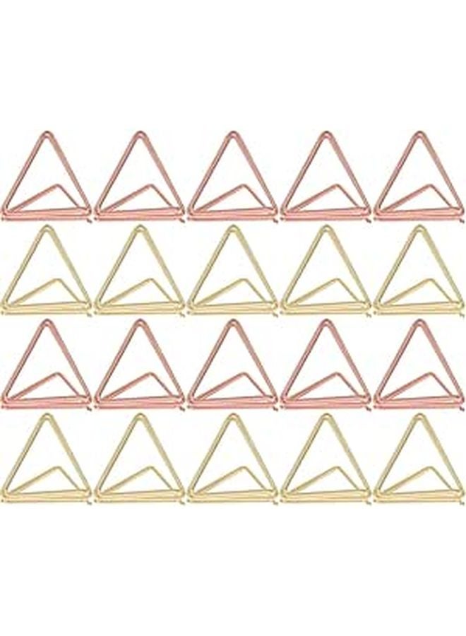 40 Pcs Dual Layer Triangle Memo Holders For Office Desk Tabletop Photo Clips - Image 1