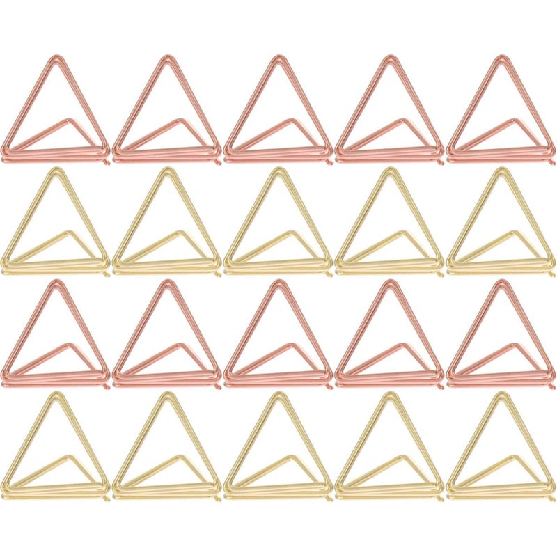 40 Pcs Dual Layer Triangle Memo Holders For Office Desk Tabletop Photo Clips - Image 2