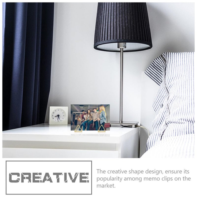 40 Pcs Dual Layer Triangle Memo Holders For Office Desk Tabletop Photo Clips - Image 4
