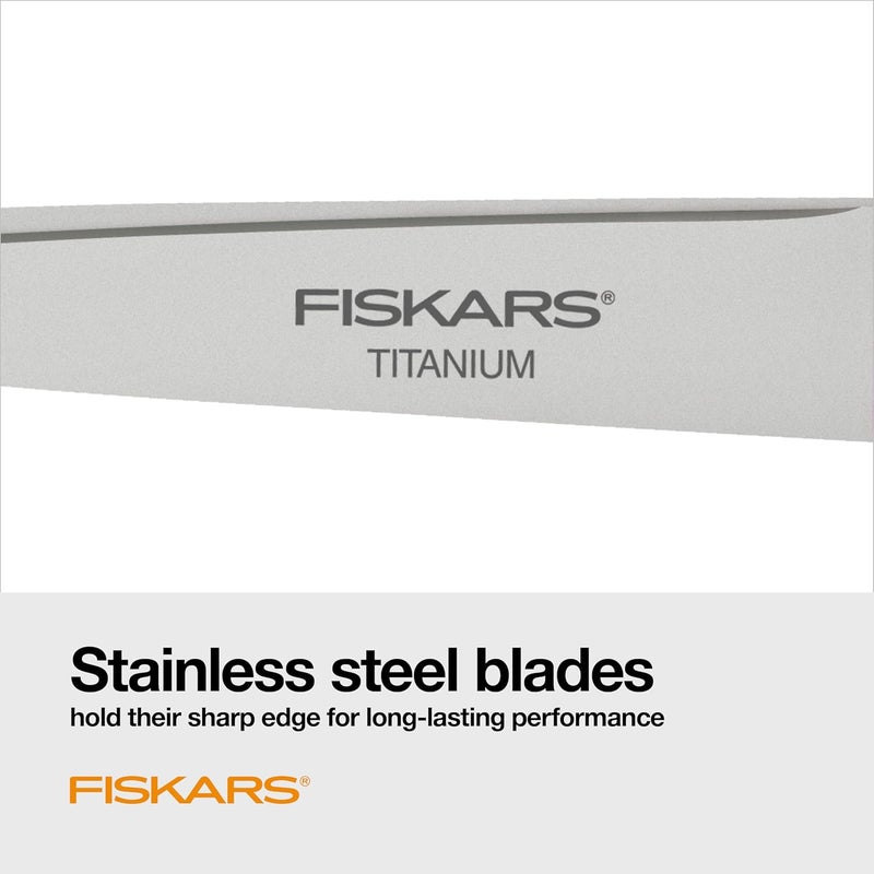Fiskars SoftGrip Titanium Scissors - Contoured Performance All Purpose - 8" Titanium - Straight Paper Scissors for Office, and Arts and Crafts - 3-Count - Image 4