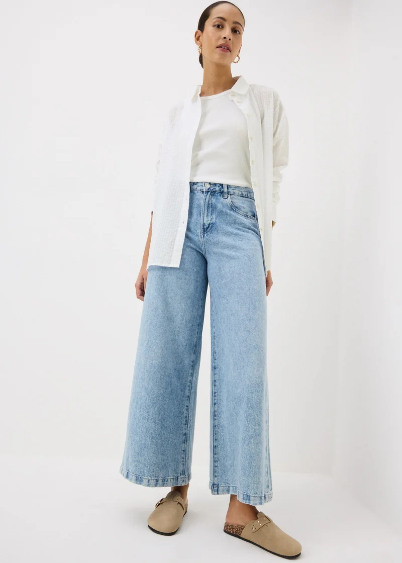 Matalan White White Stripe Seersucker Shirt for Women | Best Price UAE