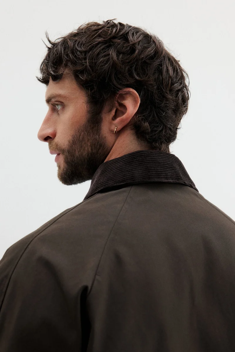 H&M Loose Fit Waxed cotton jacket
