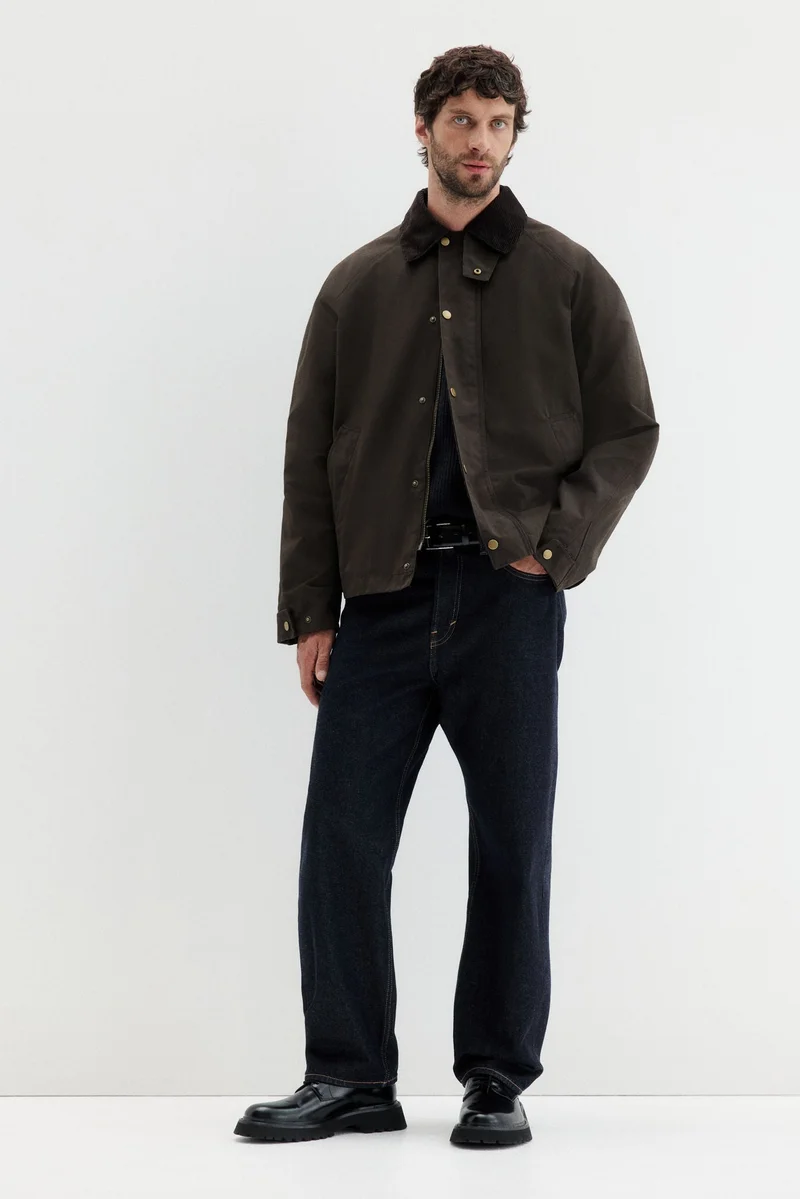 H&M Loose Fit Waxed cotton jacket