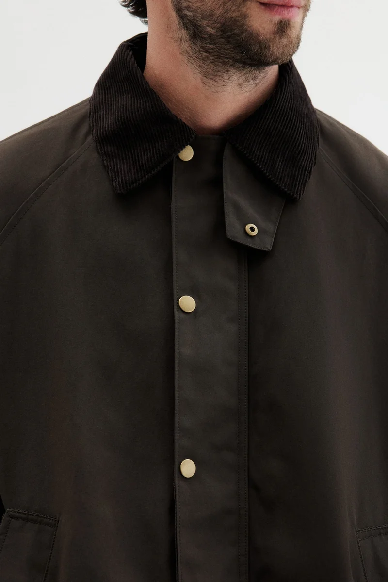 H&M Loose Fit Waxed cotton jacket