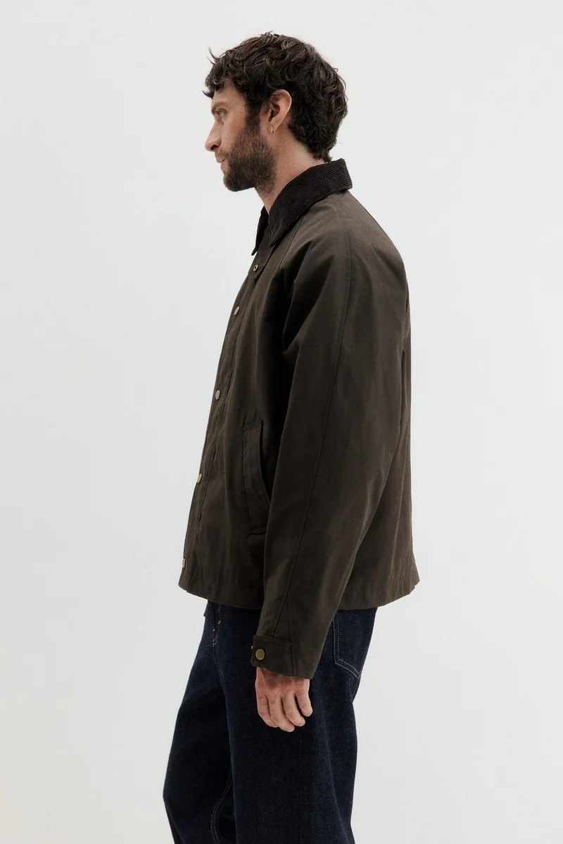 H&M Loose Fit Waxed cotton jacket