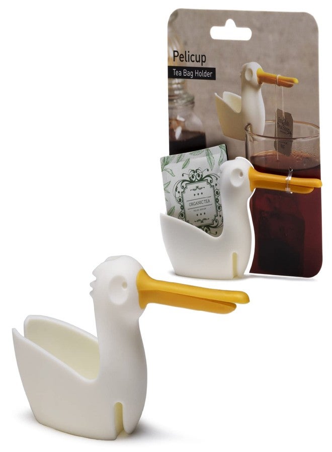 Peleg Design Pelicup: Tea Bag Holder - Fun Pelican-Shaped Silicone Tea Bag Holder for Cup w/Tea Bag Rest, 2.3x4.3x1.2 in, Cute Tea Accessories for Tea Lovers - Image 1
