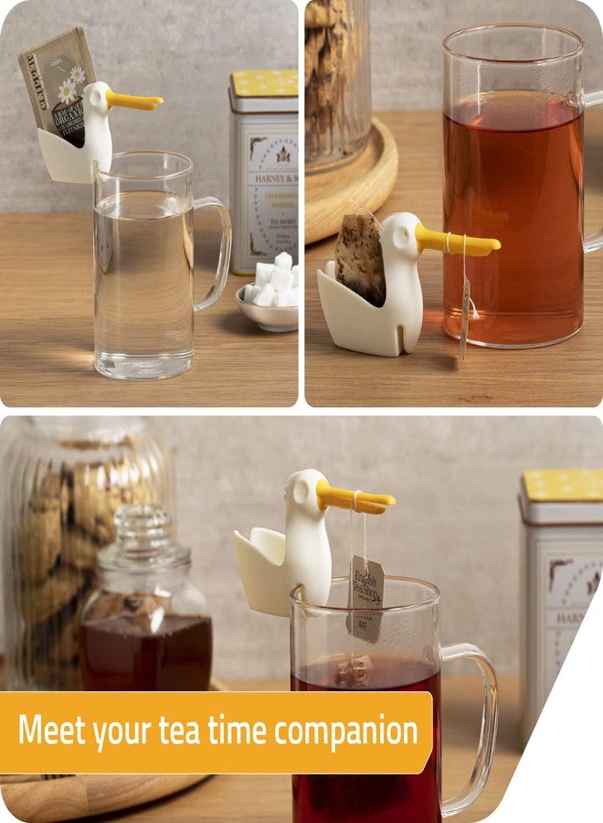 Peleg Design Pelicup: Tea Bag Holder - Fun Pelican-Shaped Silicone Tea Bag Holder for Cup w/Tea Bag Rest, 2.3x4.3x1.2 in, Cute Tea Accessories for Tea Lovers - Image 3