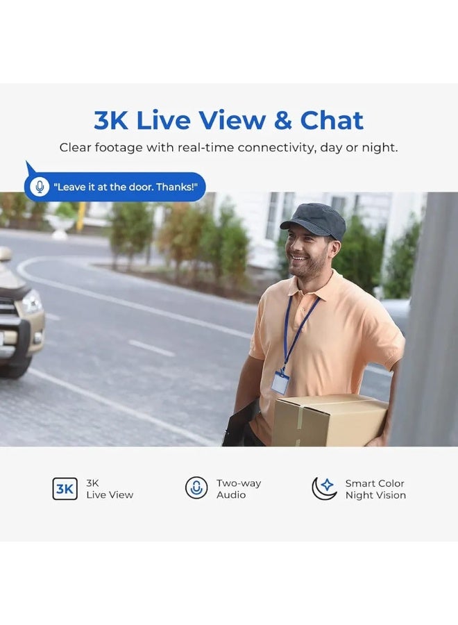 إيميلاب كاميرا قبة خارجية ذكية من إيميلاب EC6 مزودة برؤية ليلية، ودعم أليكسا وجوجل هوم، وتصميم مقاوم للعوامل الجوية - Image 4