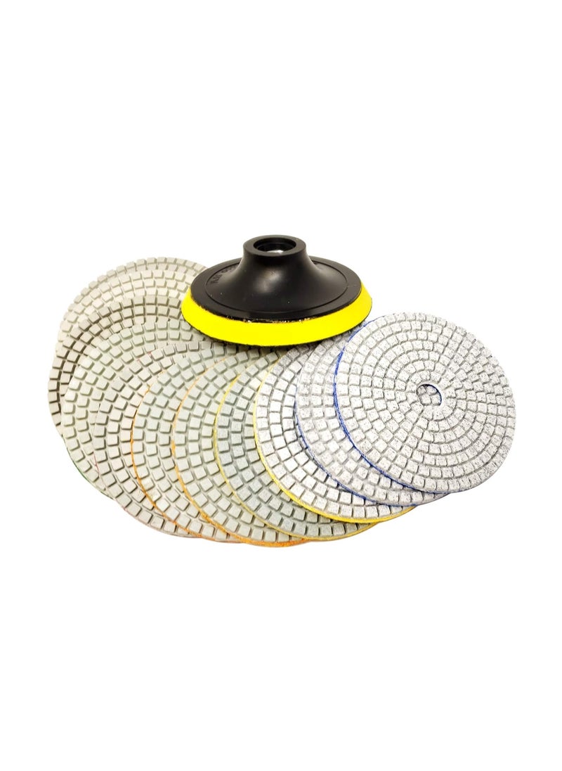 STADEA QuickT PPW702E Stone Granite Marble Quartz Concrete 4 Wet Diamond Polishing Sanding Polisher Pads Kit Tools for Wet Polisher Grinder Includes Countertop Polish DIY Guide  Video  - Image 3
