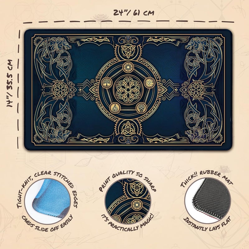 Paramint Royal Dragon Blast (Stitched) - MTG Playmat - Compatible with Magic The Gathering Playmat - Play MTG, YuGiOh, TCG - Original Play Mat Art Designs & Accessories - Image 4