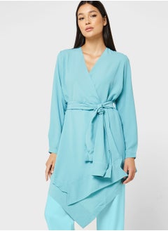 Desert Cove Emerald Crepe Wrap Top And Pant Set  - Image 1