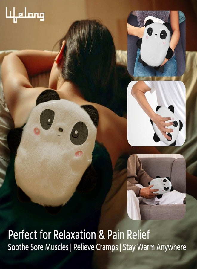 Lifelong Hot Water Bag with Panda Cover, 1L Cute Hot Water Bag with Hands Warmer Pocket, Removeable & Washable Soft Bag Cover, Helps Provide Warmth and Comfort (LLHC09) - Image 3
