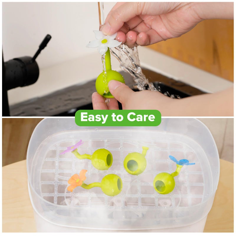 haakaa Flower Stopper Breastpump Stopper Manual Breast Pump Silicone Flower Stopper 100% Food Grade Silicone BPA PVC and Phthalate Free 1 pc, White - Image 5