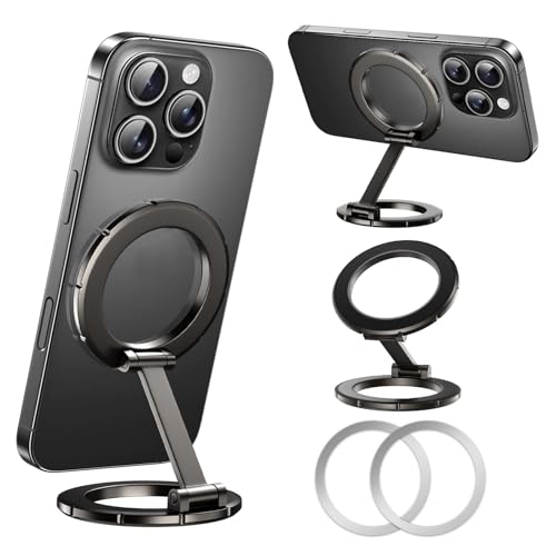 UBeesize Magsafe Phone Ring Stand Portable Magnetic Phone Grip and Double Side Holder for Desk Travel Kitchen Gym Kickstand for iPhone 171615141312 Series Case All Phones - Image 1