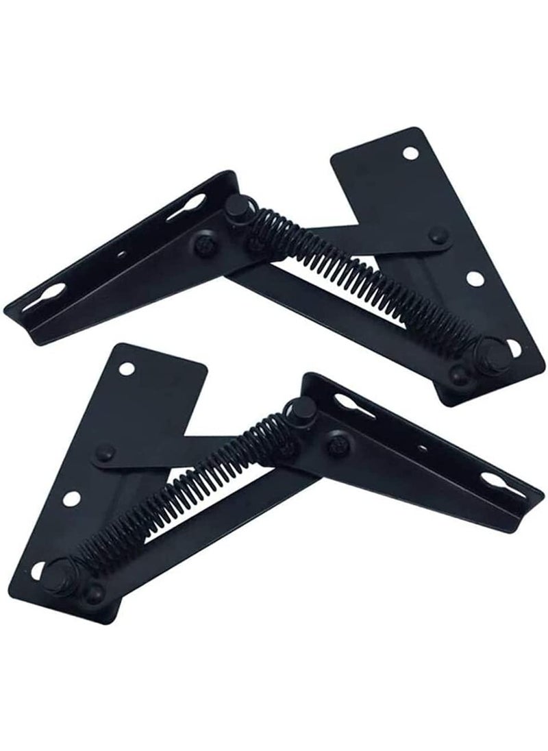 Teclican 2 Pieces Folding Bed Lifting Hinge Sofa selfLocking Hinge Furniture Hardware Accessories Black  - Image 5