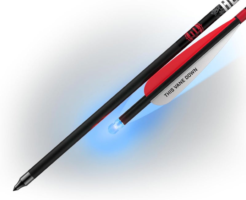 Barnett - Carbon Headhunter Lighted Strobe Crossbow Arrows - Multicolor Strobing Nocks, Half-Moon Design, Fully Assembled - Image 2