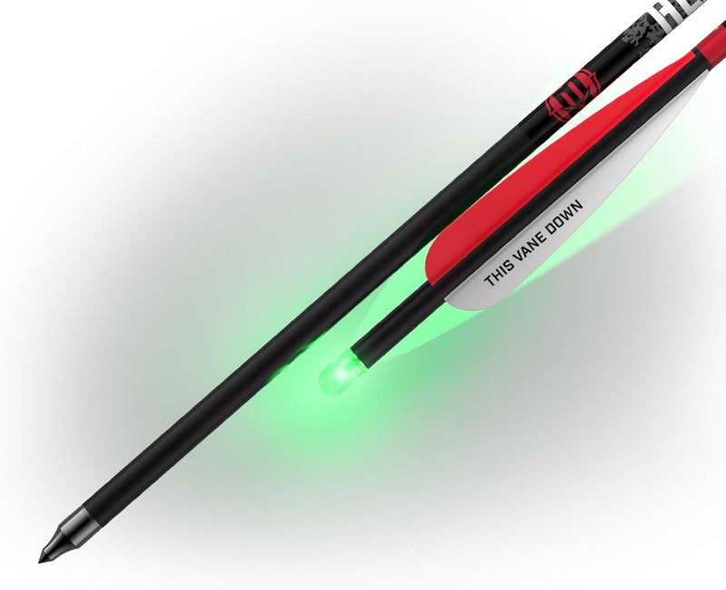 Barnett - Carbon Headhunter Lighted Strobe Crossbow Arrows - Multicolor Strobing Nocks, Half-Moon Design, Fully Assembled - Image 4