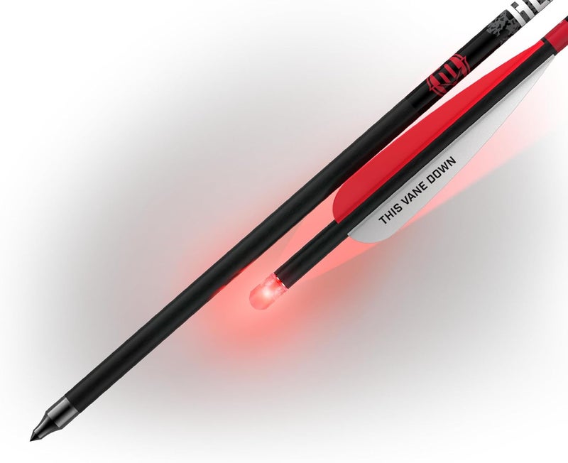 Barnett - Carbon Headhunter Lighted Strobe Crossbow Arrows - Multicolor Strobing Nocks, Half-Moon Design, Fully Assembled - Image 3