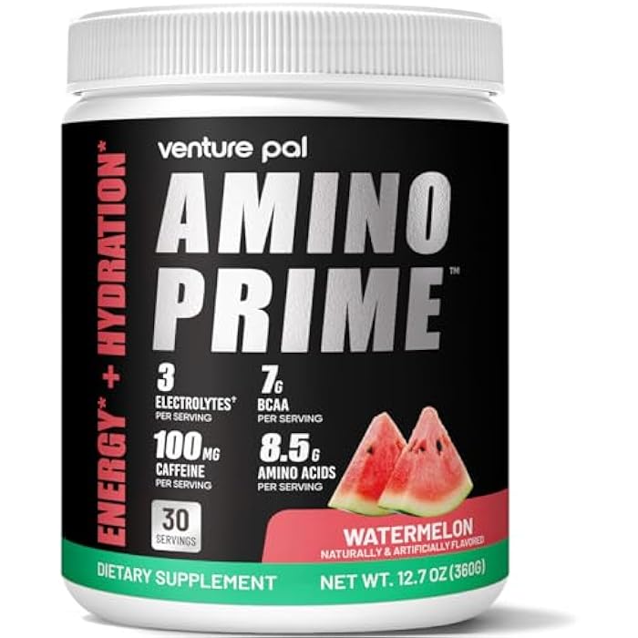 Venture Pal Amino Energy Pre-Workout Powder with BCAA, Watermelon Flavor, 30 Servings - Image 1