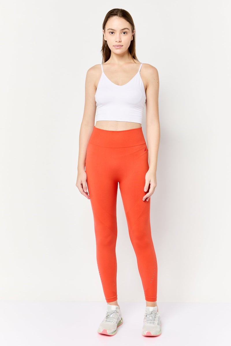 KUYING Women Tight Fit High Rise 7/8 Style Training Leggings, Red - Image 3