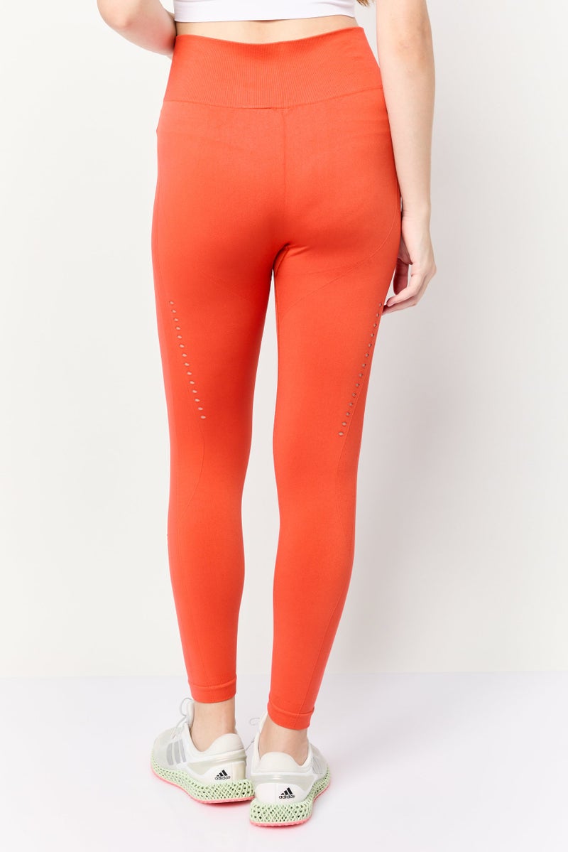 KUYING Women Tight Fit High Rise 7/8 Style Training Leggings, Red - Image 2