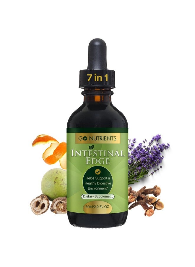 Go Nutrients Intestinal Edge - Gut Cleanse for Humans with Wormwood, Black Walnut, Clove - Detox Liquid for Women, Men, Children & Adults - Organic Herbal Support for Digestion & Wellness - 2oz - Image 1