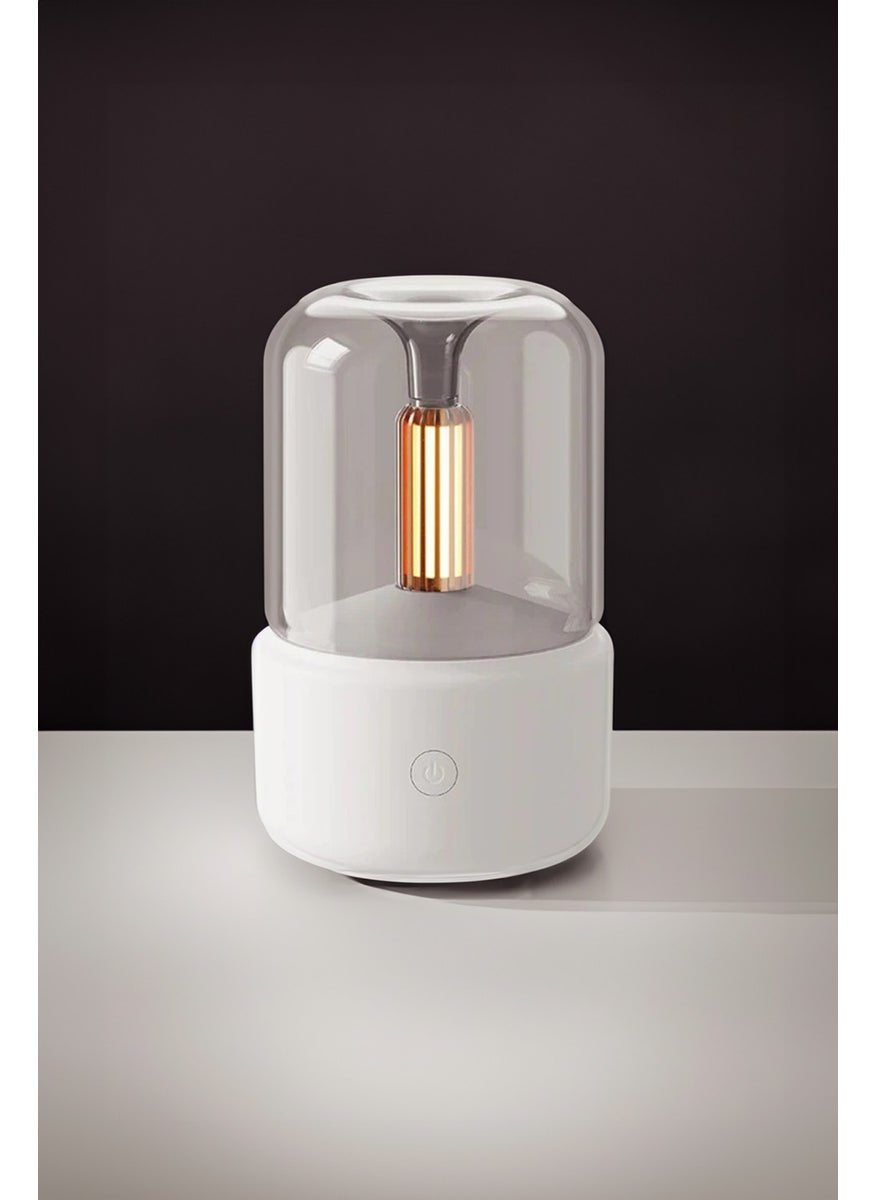 Markafox Cylinder Model LED Air Humidifier Decorative Steam Sprayer Steam Machine Humidifier  - Image 3