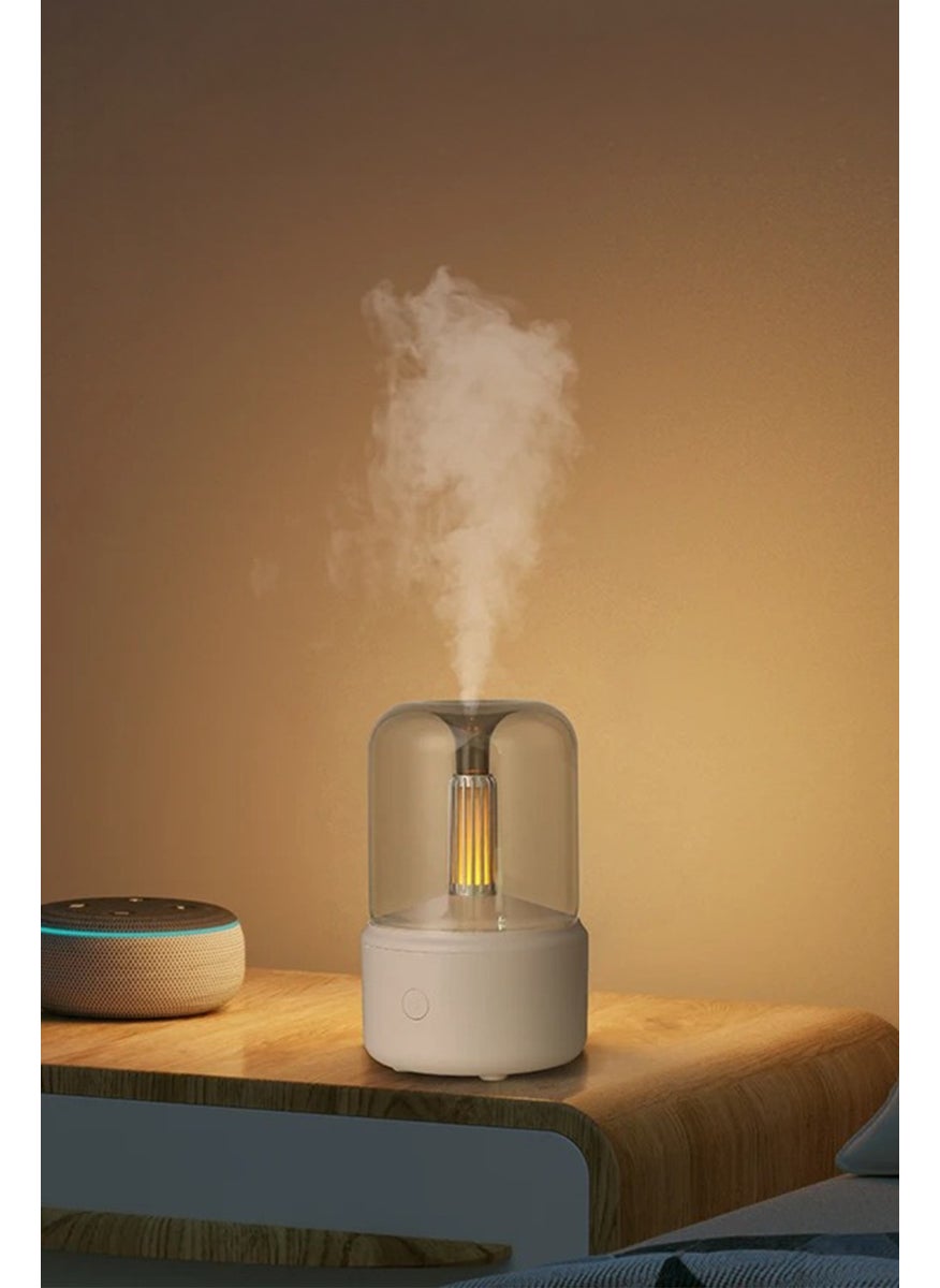 Markafox Cylinder Model LED Air Humidifier Decorative Steam Sprayer Steam Machine Humidifier  - Image 4