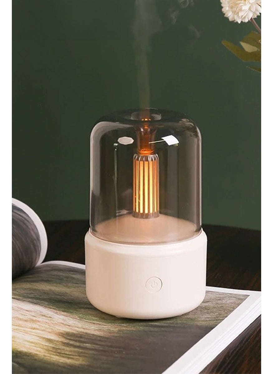 Markafox Cylinder Model LED Air Humidifier Decorative Steam Sprayer Steam Machine Humidifier  - Image 2