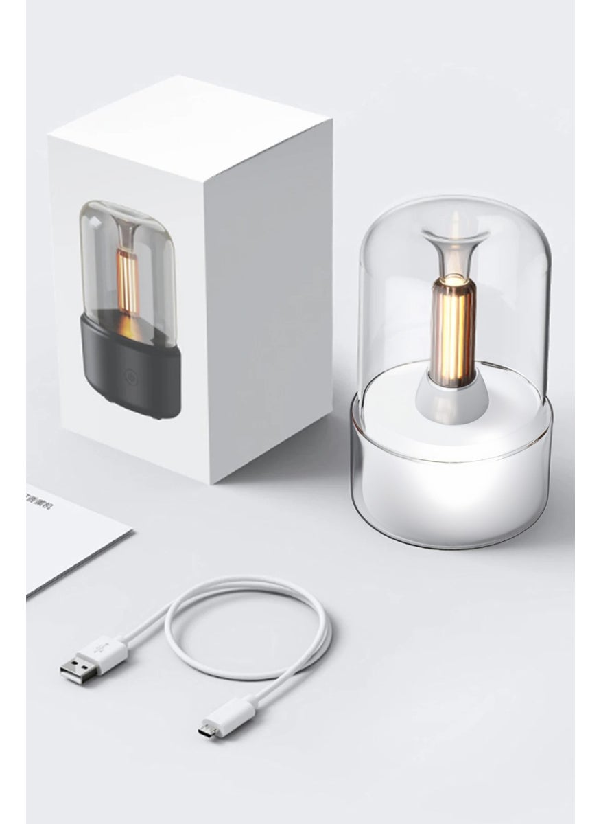Markafox Cylinder Model LED Air Humidifier Decorative Steam Sprayer Steam Machine Humidifier  - Image 5