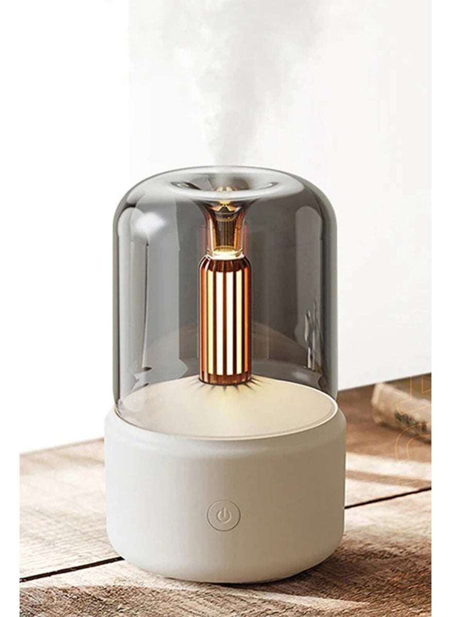 Markafox Cylinder Model LED Air Humidifier Decorative Steam Sprayer Steam Machine Humidifier  - Image 1