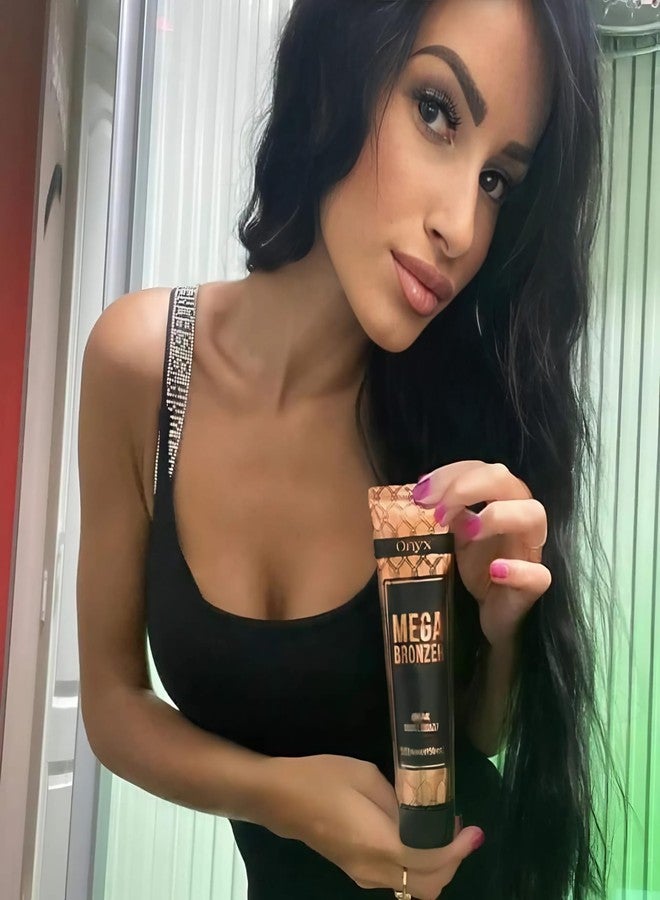 Onyx Mega Bronzer Indoor Tanning Lotion - Double Bronzing Tanning Lotion with Anti-Orange Formula - Gradual Tanning for Tanning Beds and Summer Essentials - White Bronzer for Stain-Free Effect - Image 2