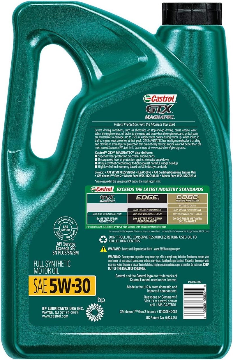 Castrol زيت محرك كاسترول جي تي إكس ماغنتيك 5W30 كامل الاصطناعي 5 كوارت - Image 2