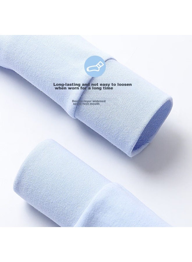 LANG SHA Langsha Children's Autumn Long Johns, Boys' Pure Cotton Single-piece Children's Underpants, Mid To Big Kids' Cotton Pants, Thin Warm Trousers, Blue, 140 (recommended Height 130-140cm)  - Image 5