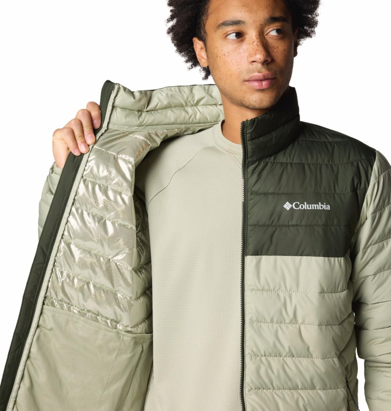 Columbia Men Green Omni Shield Powder Lite II Jacket, L - Image 4