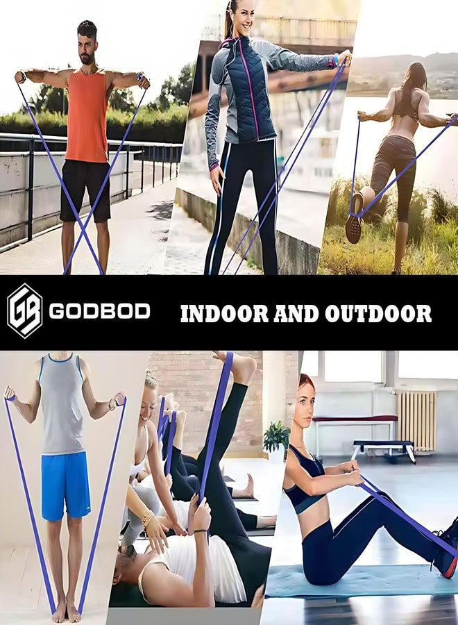 GODBOD Resistance Bands Set – 5 Long Loop Bands for Home Workouts, Pull-Ups, Physical Therapy & Recovery – Heavy to Light Exercise Bands with Carry Bag – Durable Fitness Bands for Men & Women - Image 4