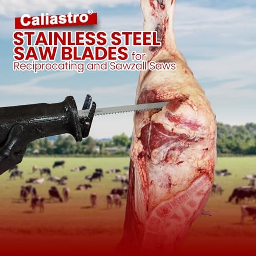 Caliastro 12-Inch Stainless Steel Frozen Meat Bone Cutting Saw Blades for Reciprocating and Sawzall Saws - 5 Pack - Caliastro - Image 5