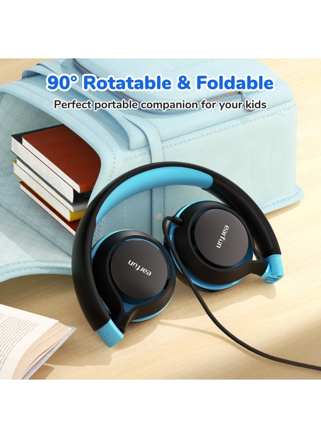 إيرفن سماعات EarFun S1 للأطفال، سماعات سلكية قابلة للطي، محدد مستوى صوت 85 ديسيبل، صوت ستيريو، عصابة رأس قابلة للتعديل، تصميم خفيف ومحمول فوق الأذن، مناسبة للمدرسة والسفر والأولاد والبنات والكمبيوتر – لون أسود. - Image 5