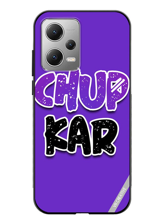VR CREATIVE Protective Case Cover For Xiaomi Redmi Note 12 Chup Karo Hindi Quote Design Multicolour - Image 1