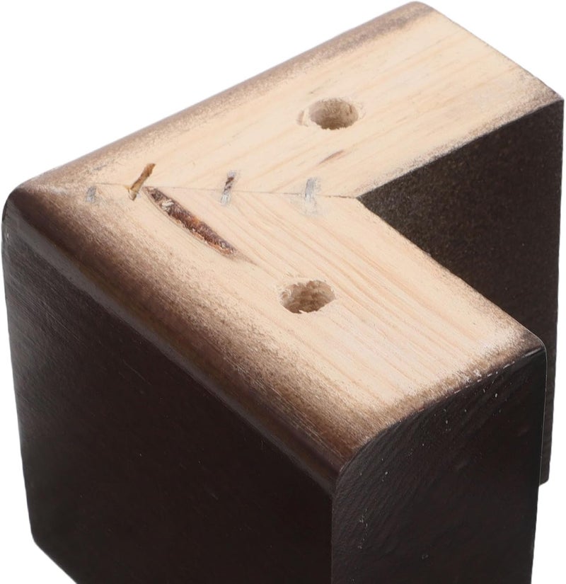 4pcs Bed Risers: 3.7 Inch L-Shaped Wood Furniture Feet 3.7 Inch Height, Solid Sofa Legs Replacement, Heavy Duty Wooden Couch Leg Extenders for Cabinet, Table, Or Bed - Image 3
