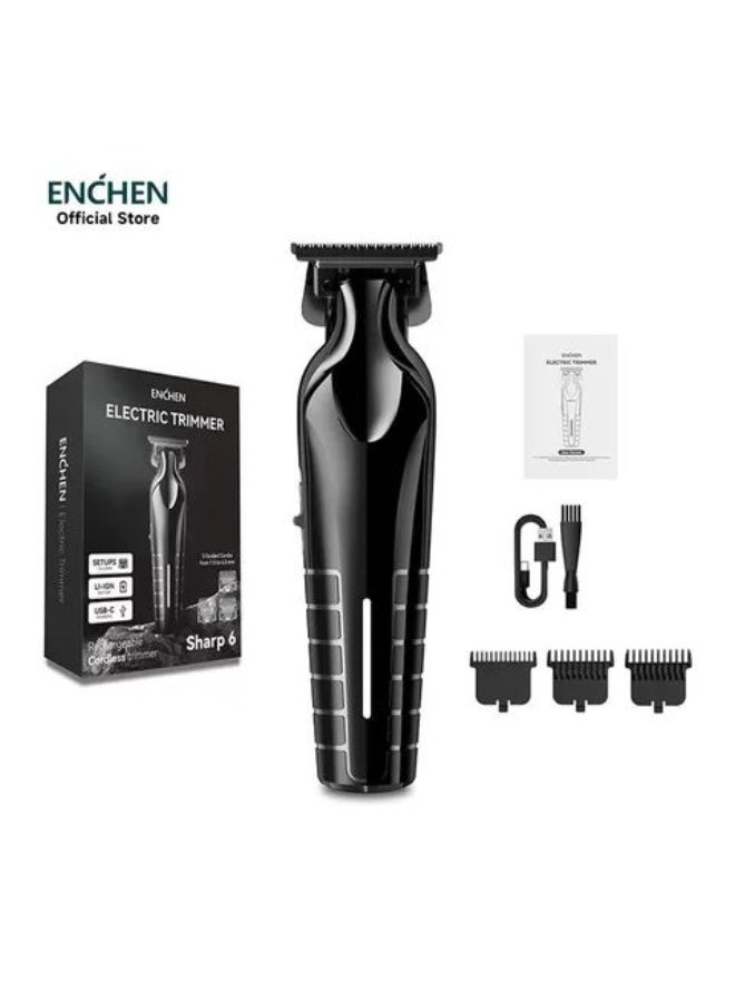 Enchen Sharp 6 Cordless Hair Trimmer – USB-C Rechargeable Electric Clipper with 3 Guide Combs & Long-Lasting Li-ion Battery - Image 1