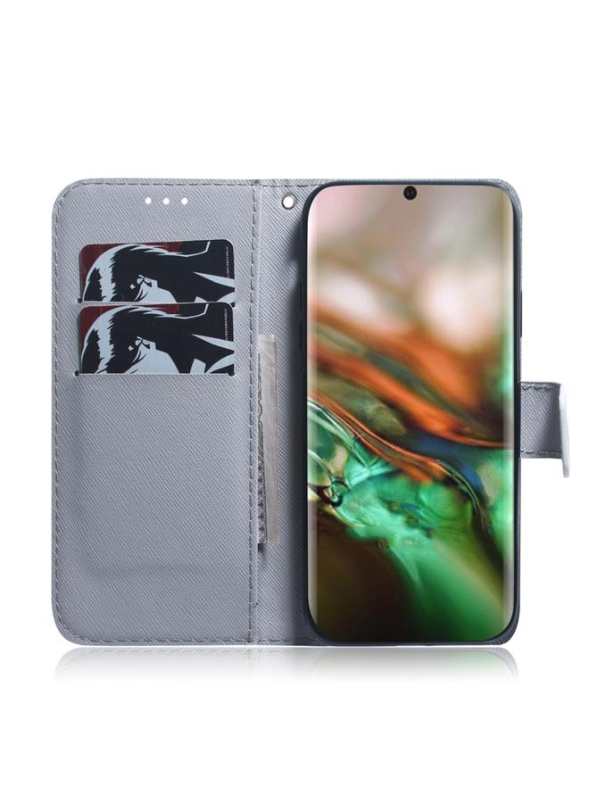 اس-توب جراب جلدي أفقي قابل للطي برسومات ملونة ثلاثية الأبعاد، مع حامل وفتحة للبطاقات ومحفظة لهاتف Galaxy Note 10 - Image 4