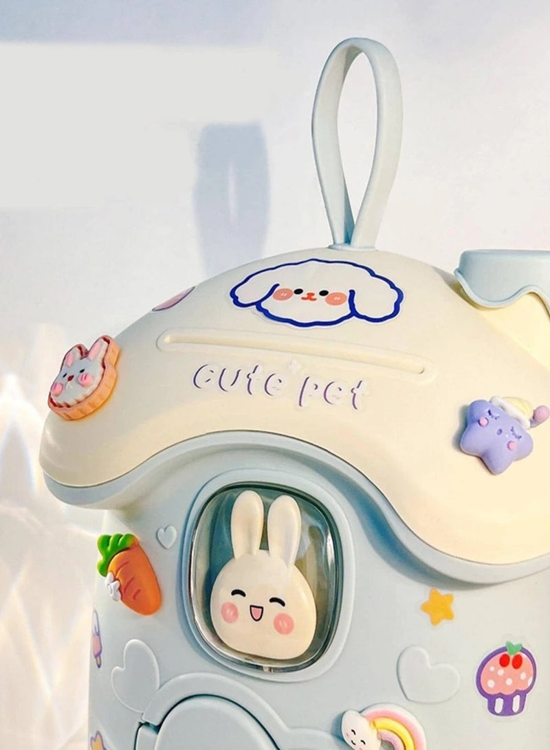 Kids Money Box Safe Money Saving Coin Bank with Cute DIY 3D Stickers - Image 3