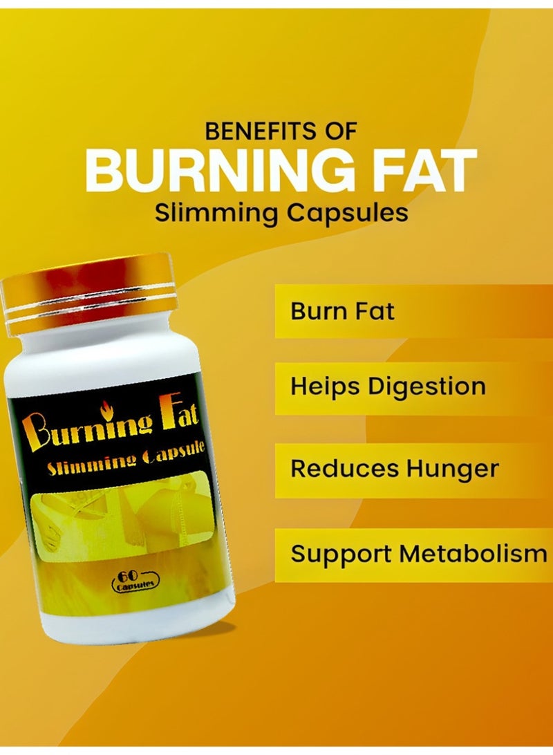 Capsule 2 Bottles Burnine Fat Burning Supplement, Natural Thermogenic Formula for Men and Women, 60 Capsules *2 - Image 3