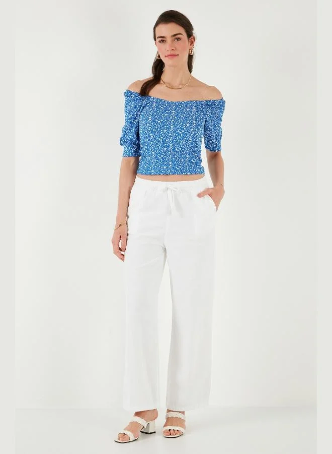 Lela Lela Three Quarter Sleeve Wide Collar Blouse Women's BLOUSE 5869001