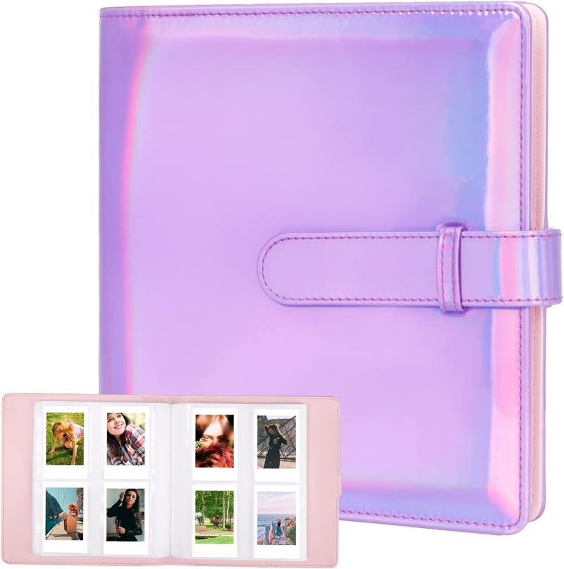 Veicevol 256 Pockets Photo Album for Fujifilm Instax Mini Camera, Leather Cover, Photo Album for Instax Mini 12 11 9 40 90 8 7 Evo LiPlay Instant Camera, 2x3 Photo Albums (Magic Purple) - Image 1