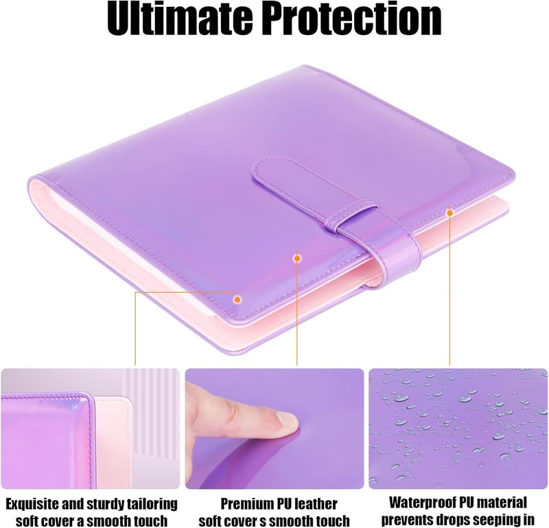 Veicevol 256 Pockets Photo Album for Fujifilm Instax Mini Camera, Leather Cover, Photo Album for Instax Mini 12 11 9 40 90 8 7 Evo LiPlay Instant Camera, 2x3 Photo Albums (Magic Purple) - Image 4